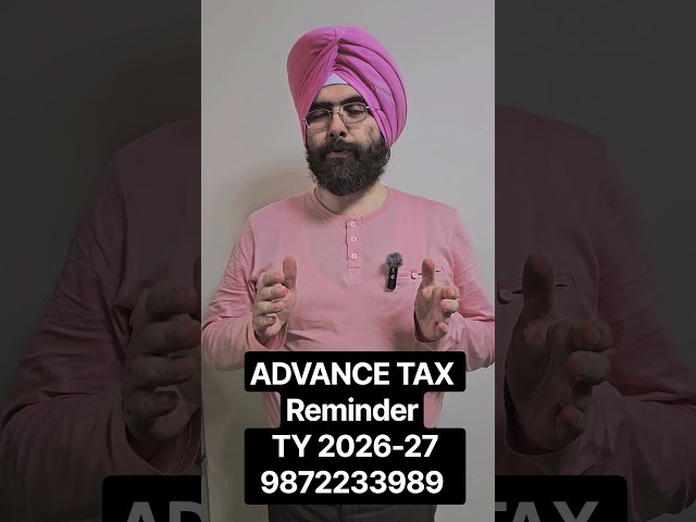 ADVANCE TAX 2ND INSTALLMENT REMINDER 2026-27 #incometax