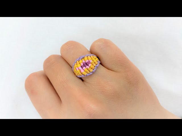 마크라메 이어엮기반지, 며칠전 실패 후 이어서 진행됩니다 how to make macrame ring