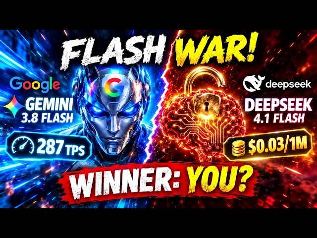 Gemini 3.8 Flash vs DeepSeek 4.1 Flash: I Tested Speed, Coding & Cost — One CLEAR Winner!