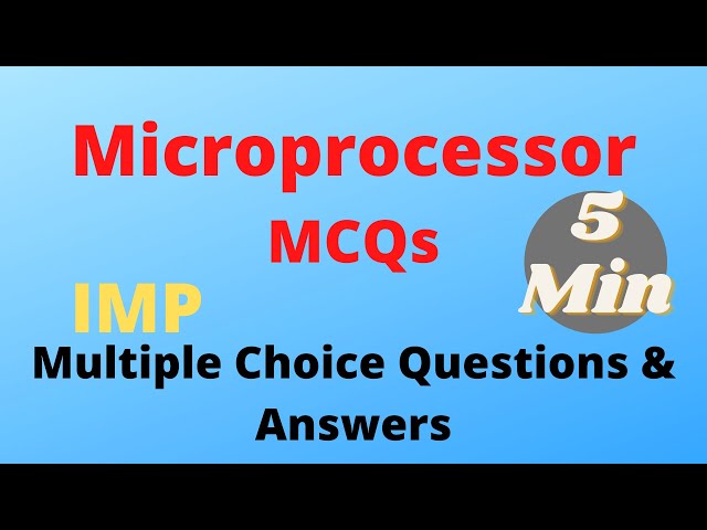 Microprocessor Multiple Choice Questions