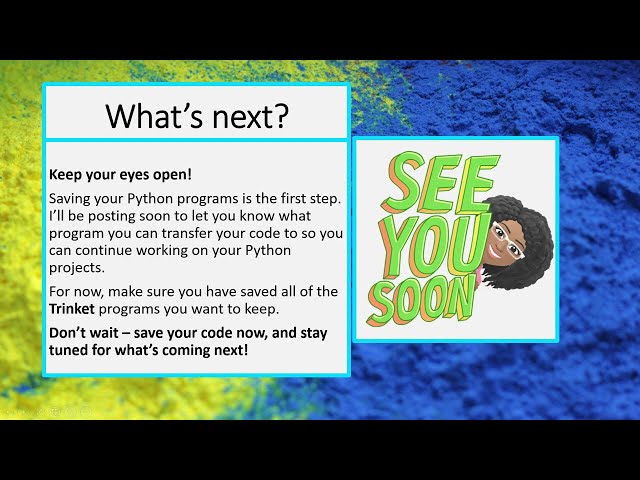 Trinket is Closing: How to Save Your Python Code Before It's Gone! Lesson #15