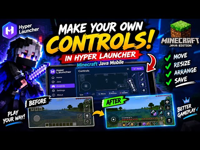 How To Make Your OWN Custom Controls in Hyper Launcher! 🔥 | Minecraft Java Mobile
