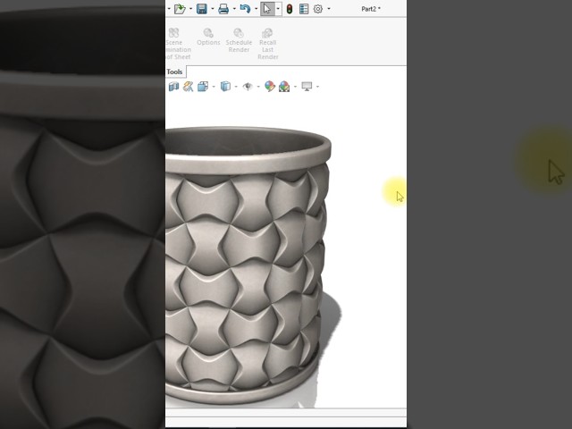 Textured Cylinder in Solidworks. Watch the full tutorial on my YouTube channel. #solidworks #design