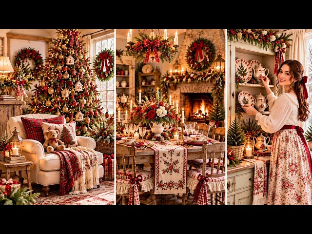 🎄 The CHRISTMAS STYLE That Never Loses Its Charm| TRADITIONAL CHRISTMAS Vintage Cottage Decorating