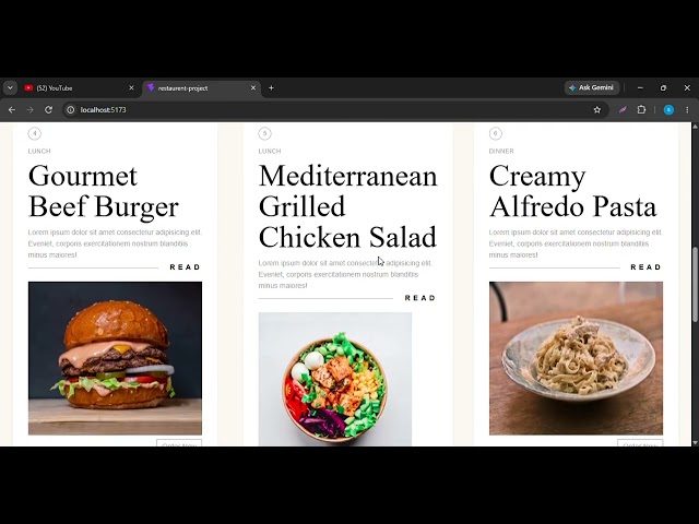 **“It’s just a restaurant menu…”**  …but this simple project actually taught me a lot about React. �