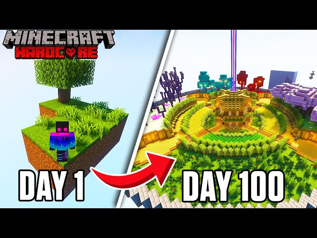 I Survived 100 days In SKYBLOCK INFINITE in MINECRAFT HARDCORE