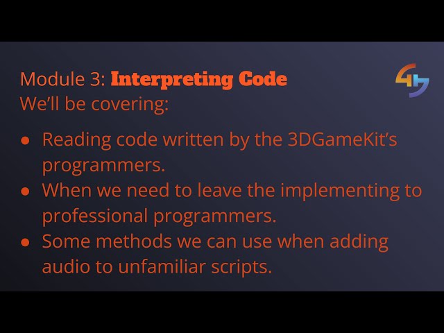 Interpreting Code | Module 3 Lesson 1 | FMOD & Unity Essentials