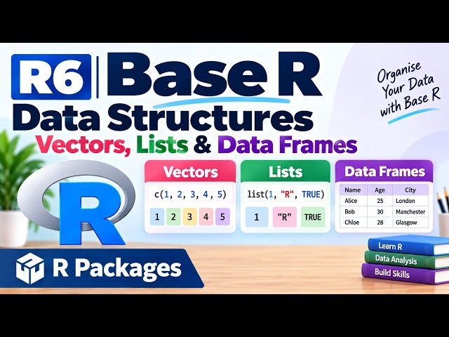 R6 | Base R Data Structures — Vectors, Lists & Data Frames | R Packages | Uplatz
