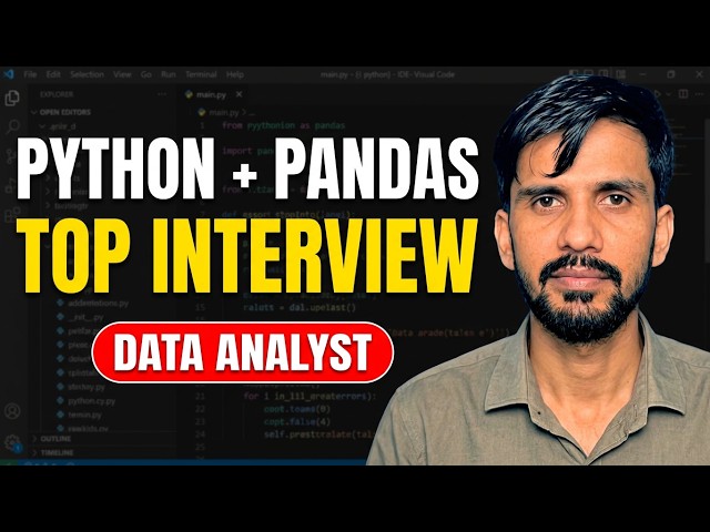 Top Python & Pandas Interview Questions for Data Analyst Role