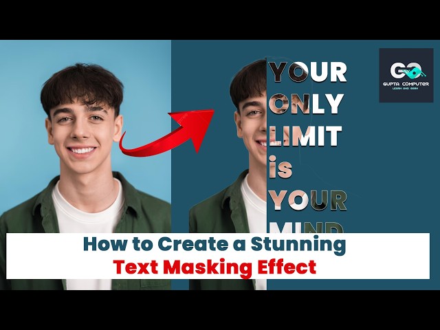 How to Create a Stunning Text Masking Effect in Photoshop....Tutorials! #photoshop #adobephotoshop