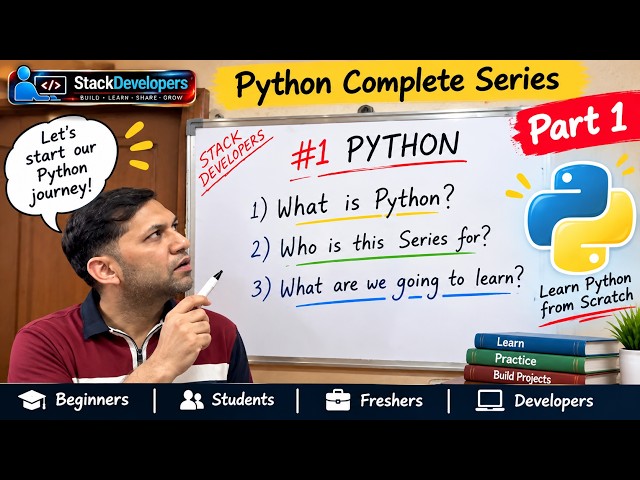 🐍 Python for Beginners #1 | Learn Python from Scratch | Introduction to Python