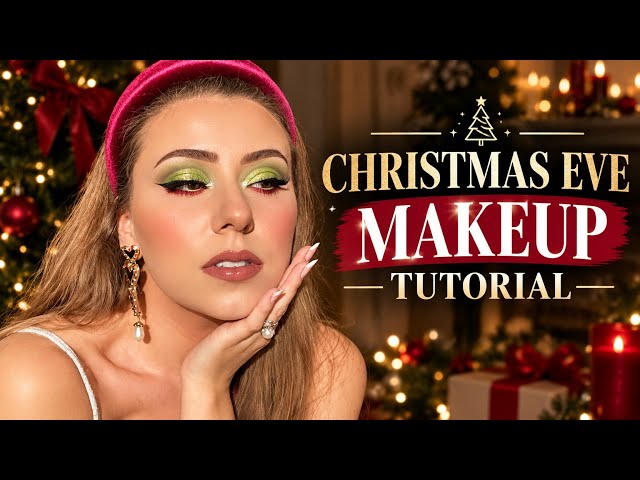 CHRISTMAS EVE MAKEUP TUTORIAL 🎄✨ Glam Holiday Makeup Look | Christmas Party Makeup 2026