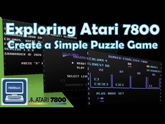 Exploring Atari 7800 : Create a Simple Puzzle Game - Completed