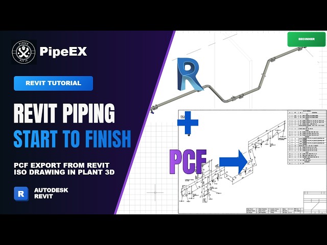 Tutorial - Piping System Zero to Hero in Revit and converting revit to Isometric drawing