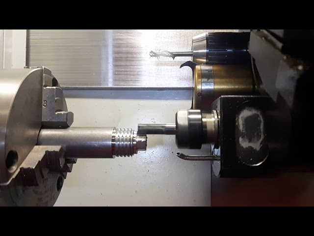 Emco turn 325 test radial drilling with Siemens Shopturn