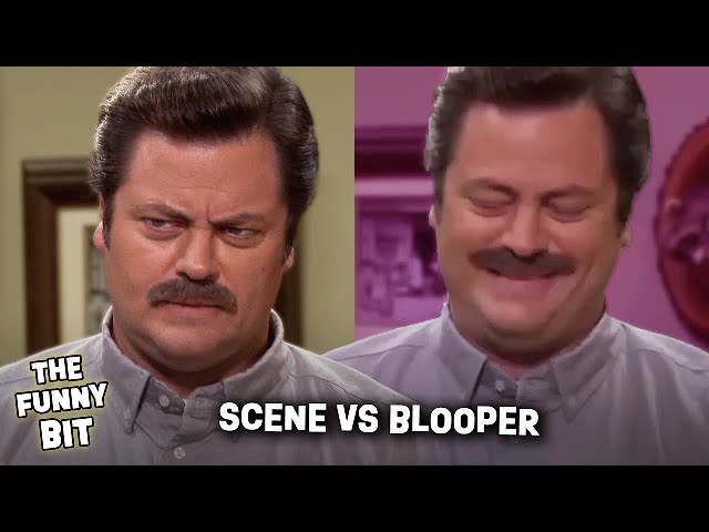 Hilarious Bloopers Vs Actual Scene | Parks and Recreation | The Funny Bit