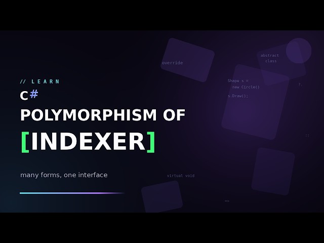 Polymorphism of Indexer || C Sharp || OOP || Bangla