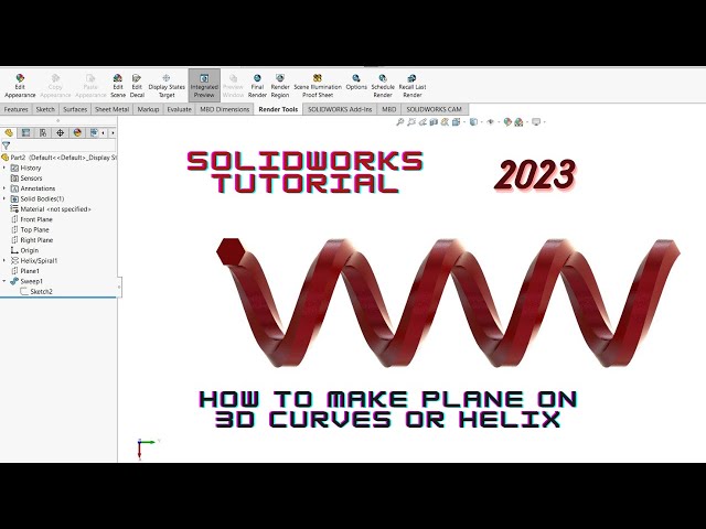The Ultimate SOLIDWORKS Hack: How to Create Plane on Helix & 3D Curves | Spring & Threads | 2023