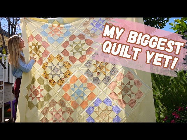 I Made the Biggest Quilt of My Life | Dozen Roses Quilt - Sew With Me