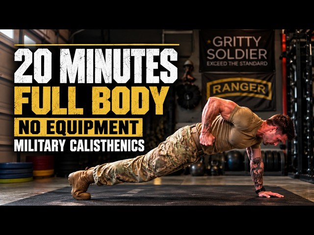 20 MIN Full Body MILITARY CALISTHENICS Workout (No Equipment)