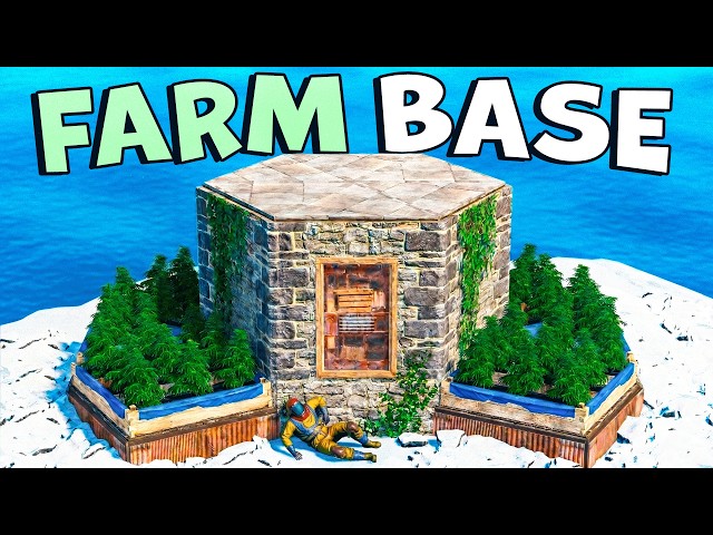 The Aztec. Circle Farm Base with a SHELL - DOUBLE BUNKER - Mini COMPOUND - rust base design