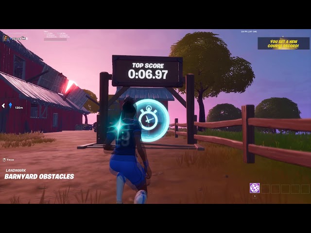 Fortnite Party Royale World Record - “Barnyard Obstacles” Speedrun - 0:06.97 (No Items | With Skips)