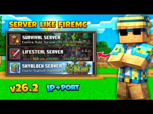 Best LifeSteal Server Like FireMc Java + Bedrock | Minecraft Public Server
