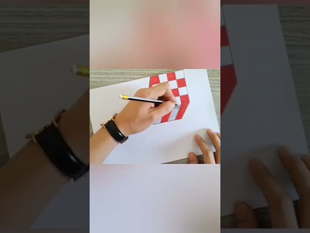 Floating Cubes Drawing
