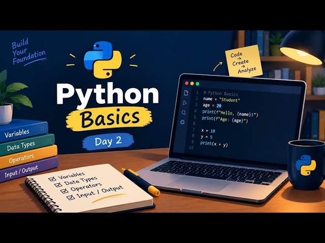 Python Basics for Data Analytics | Variables, Data Types, Operators, Input & Output | Day 2