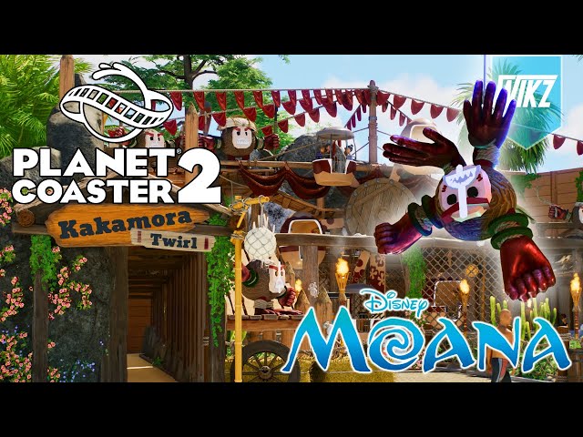 How to Theme A Flat Ride in Planet Coaster 2 | The Kakamora Twirl | Moana Waterpark