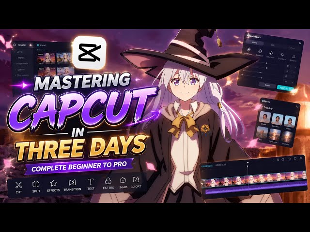 Mastering CapCut in 3 Days – No Experience Needed!PART 1