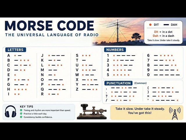 Morse code practice recorded live on 80m 26-08-2026