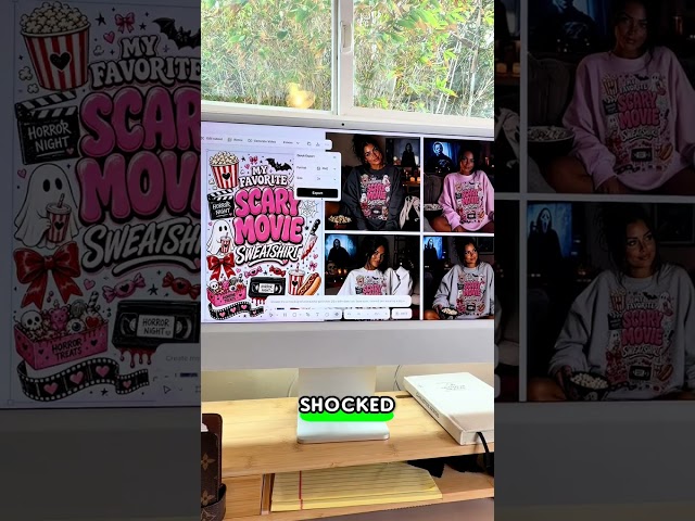 👻 📺 I’m gonna show you how to make and sell a scary movie sweatshirt for Halloween! 💀 Kittl makes