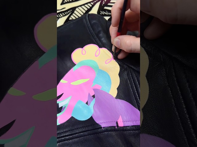 Dexter y Él en unos 3 años 😂 a este paso termino la chaqueta cuando tenga 50 maso 🙂 #painting