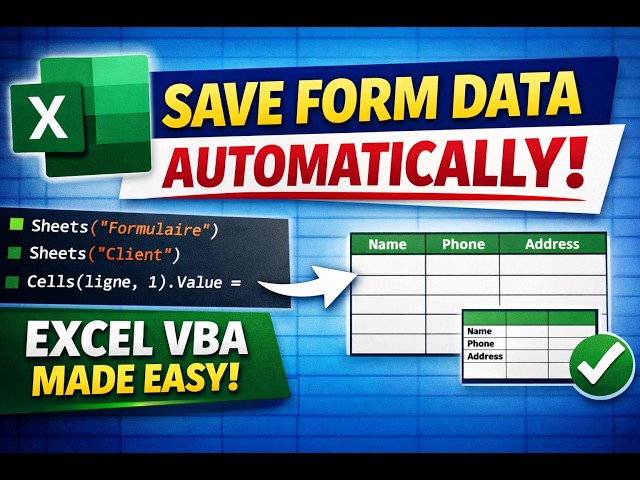 Excel VBA User Form Tutorial – Save Data Automatically to Another Sheet
