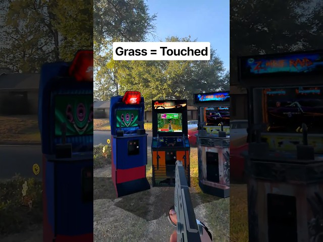 I Touched Grass… Then Played Arcade Games 😂#ageofjoy #mixedreality #touchgrass