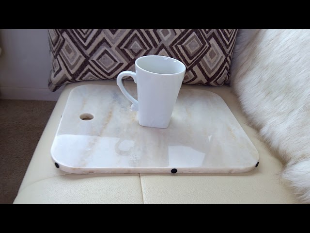 Use your sink cover as an end table