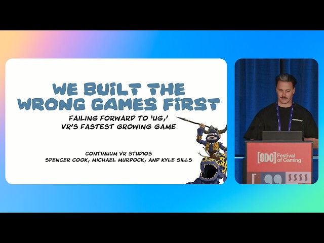 We Built the Wrong Games First: Failing Forward to 'UG', VR's Fastest-Growing Game