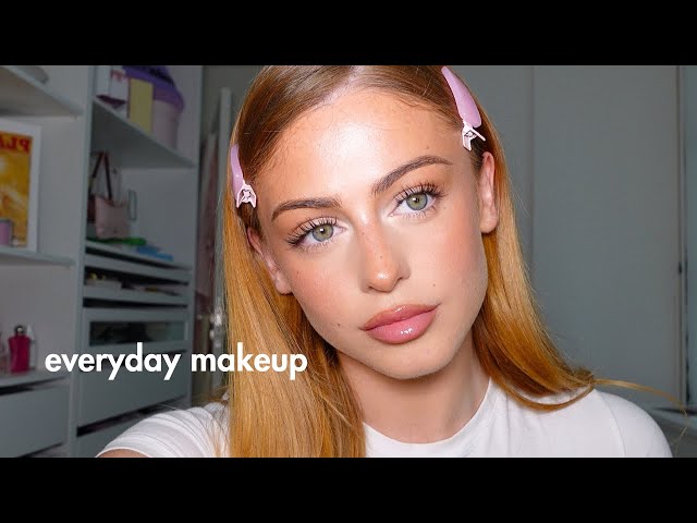 easy everyday makeup & trying the new rhode lipliners ♡