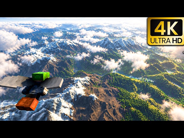 RTX 4080 + AMD RYZEN 9950X3D vs ULTRA REALISM Minecraft! Modern Mountain House