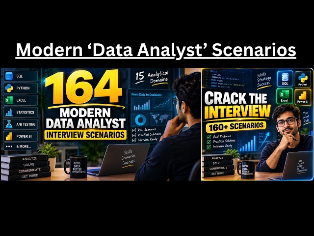 164 Modern DATA ANALYST Interview Scenarios You MUST Know | Complete Interview Masterclass !!