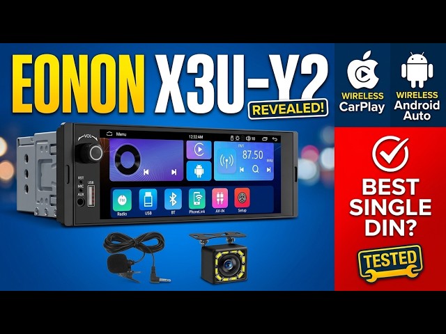 Eonon X3U-Y2: Wireless CarPlay & Android Auto in a Single DIN! , Unboxing & Review