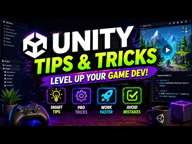 8 Unity Tips for Beginners to Build Better Games Faster Mobile & PC | Indie Game Dev | 2026