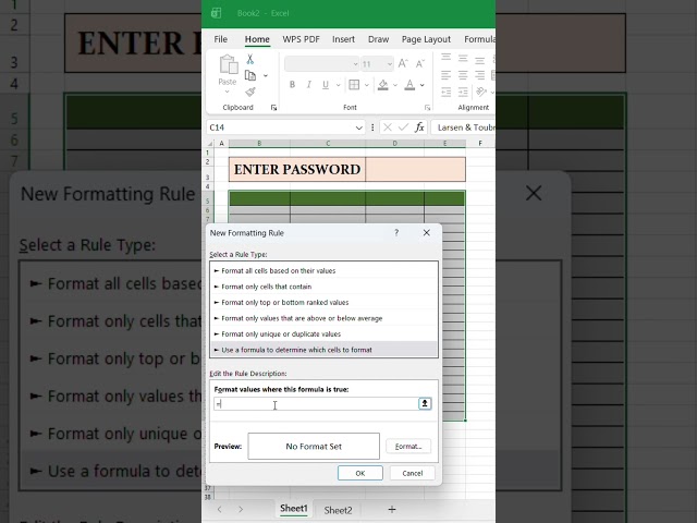 Excel Mein Password Lagao 😱 Sahi Password Par Hi Data Dikhega! #excel #trending #microsoft #viral