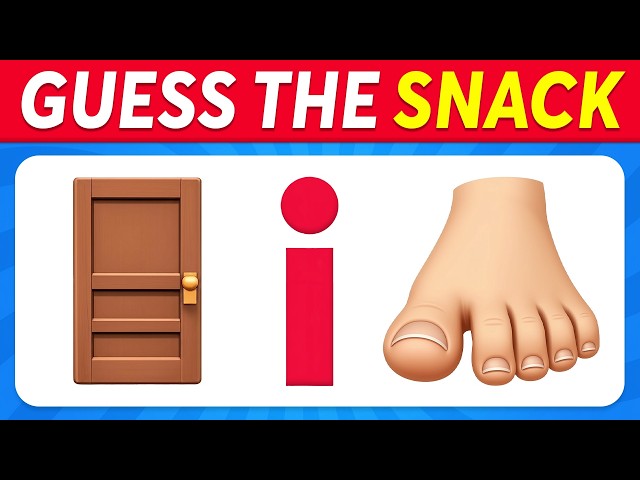 Guess The SNACK & JUNK FOOD By Emoji 🍟🍫 Emoji Quiz Challenge