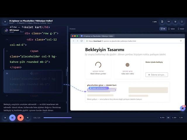 Bootstrap Spinners and Placeholders | Loading State, Disabled, and Skeleton Screen