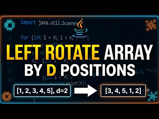 Left Rotate an Array by D Places in Java | Brute Force Approach