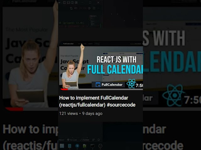 ReactJs Fullcalendar #react