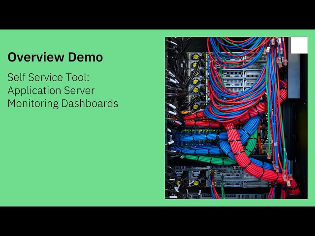 OMS: Self Service Tool Monitoring -  Application Server Performance Dashboard