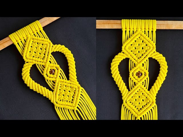 How to Knot an Intermediate Macrame Pattern | Double Half Hitch & Square Knots